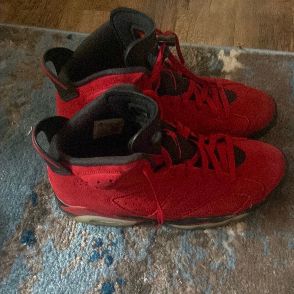 Jordan Red and Black Sneakers - Picture 1 of 4